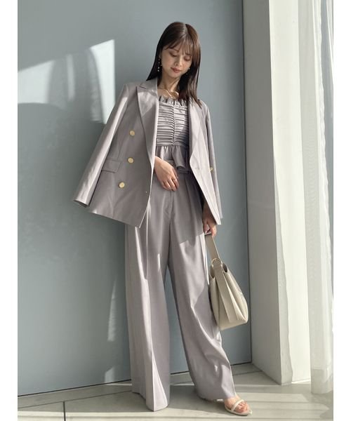 Sustainableギャザーデザインビスチェ 予めご了承ください