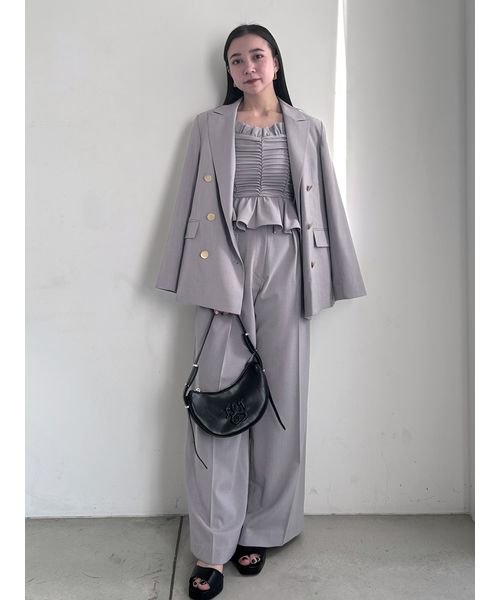 Sustainableギャザーデザインビスチェ 予めご了承ください