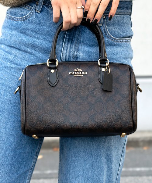COACH コーチ ROWAN SATCHEL ローアン サッチェル シグネチャー ハンド バッグ 斜めがけ ショルダー バッグ 2WAY バッグ