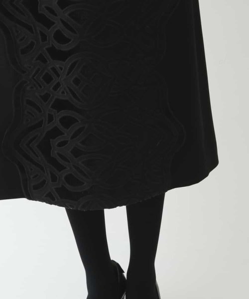 HIROKO BIS(ヒロコビス)/【洗える】ベロア刺繍レースIライン半袖ワンピース/img16
