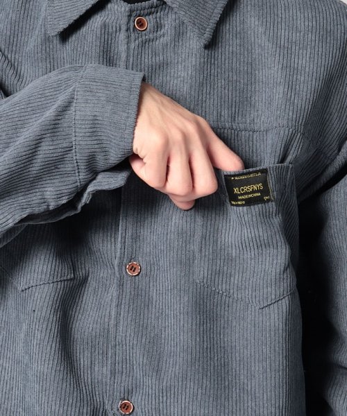 SETUP7(SETUP7)/【SETUP7】ワンポイントロゴ コーデュロイシャツジャケット 羽織り 長袖 胸ポケット KNF037/img06