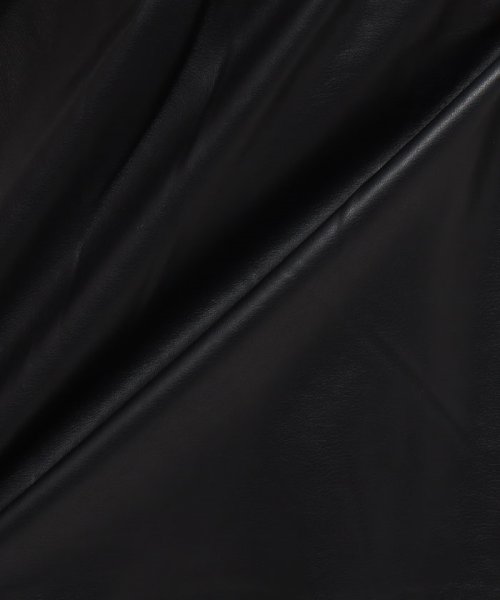 MAISON BREEZE(MAISON BREEZE)/【MAISON BREEZE】フェイクレザー フリルスカート ロングスカート ロング丈 ミモレ丈 ポケット ウエストゴム Aライン KNF049/img15