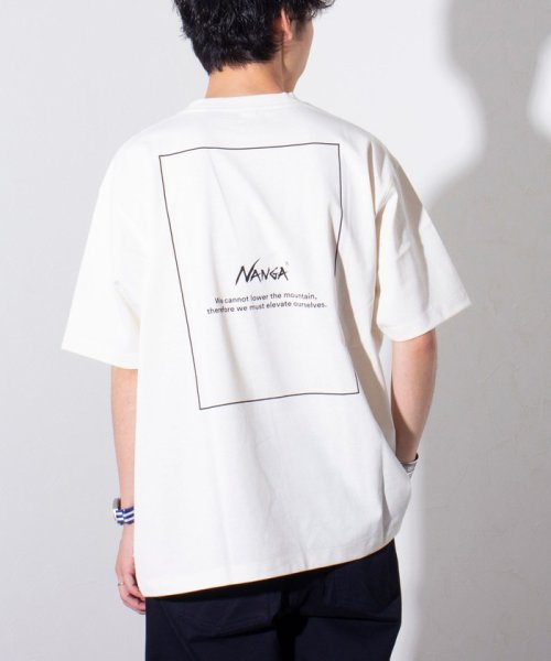 GLOSTER(GLOSTER)/【NANGA×GLOSTER】別注  ワンポイントロゴ刺繍 バックプリントTシャツ/img17