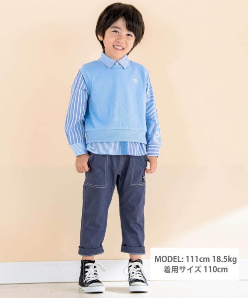 Noeil aime BeBe(ノイユ　エーム　べべ)/ストレッチカラーデニム8分丈パンツ(80~130cm)/img01