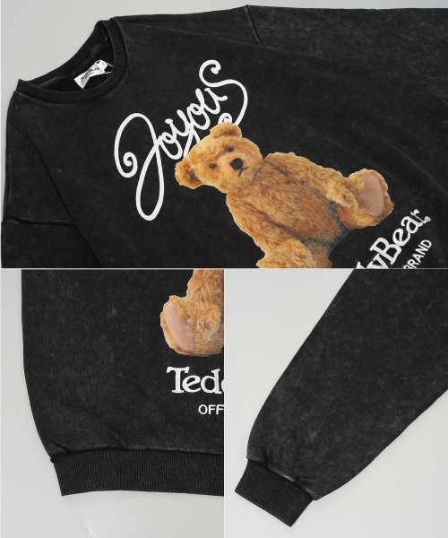 1111clothing(ワンフォークロージング)/◆TEDDY BEAR ピグメントトレーナー◆ クルースウェット メンズ ピグメント スウェット レディース ビッグスウェット ビッグトレーナー トレーナー/img04