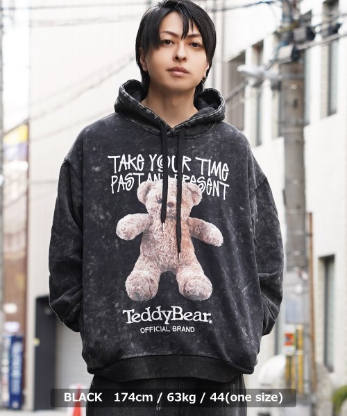 1111clothing(ワンフォークロージング)/◆TEDDY BEAR ピグメントフーディー◆ ピグメント パーカー メンズ オーバーサイズ フーディ レディース ビッグフーディ ビッグパーカー ベア/img12