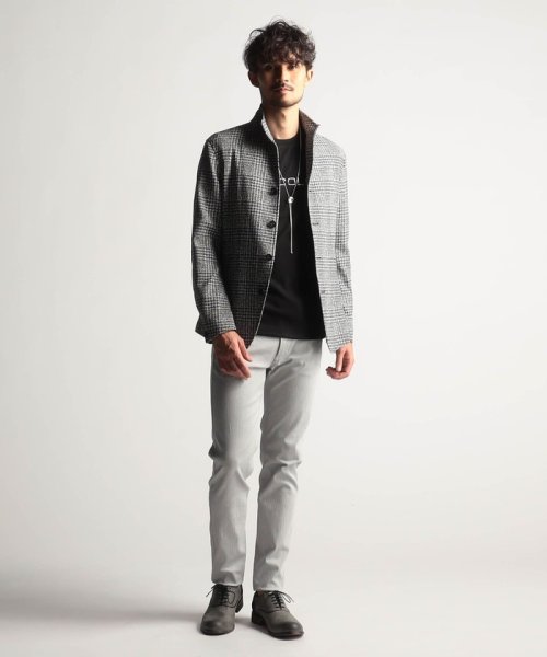 先染ガムストレッチスタンドカラーカヴァーオールジャケット 