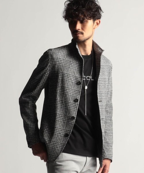 先染ガムストレッチスタンドカラーカヴァーオールジャケット 