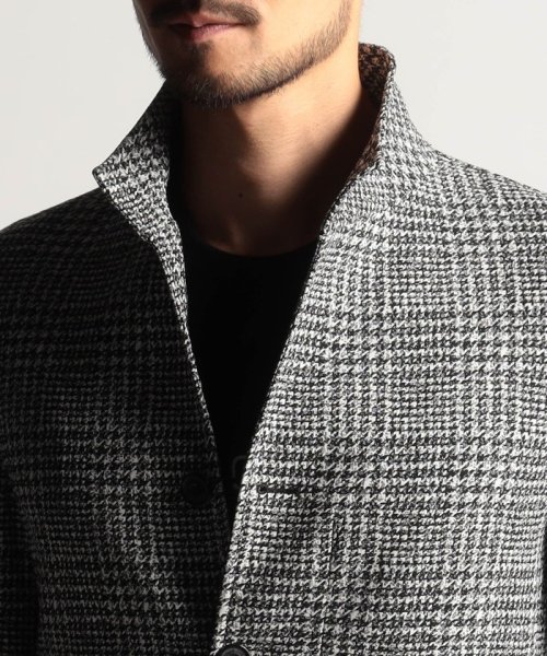 先染ガムストレッチスタンドカラーカヴァーオールジャケット 