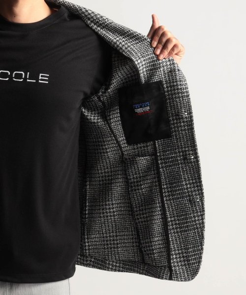 先染ガムストレッチスタンドカラーカヴァーオールジャケット 