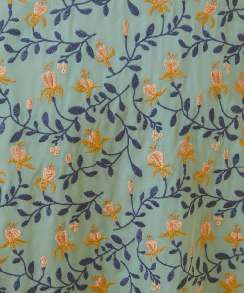 Relajado フラワー刺繍フレアスカート 