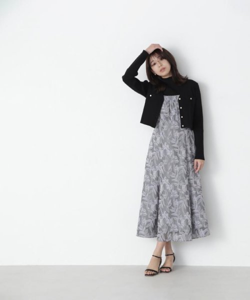 NATURAL BEAUTY BASIC(ナチュラルビューティーベーシック)/ハイネックノースリクロップドアンサンブル　24SS/img03