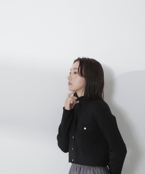 NATURAL BEAUTY BASIC(ナチュラルビューティーベーシック)/ハイネックノースリクロップドアンサンブル　24SS/img10