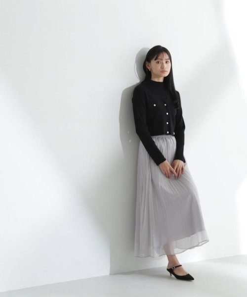 NATURAL BEAUTY BASIC(ナチュラルビューティーベーシック)/ハイネックノースリクロップドアンサンブル　24SS/img11