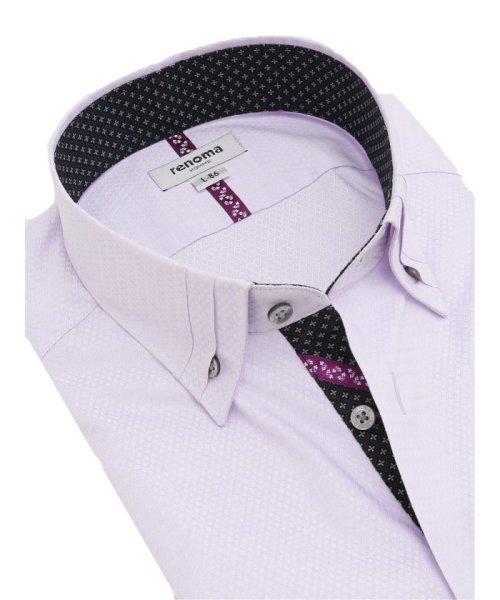 TAKA-Q(タカキュー)/形態安定 スタンダードフィット 3枚衿風ボタンダウン長袖シャツ シャツ メンズ ワイシャツ ビジネス ノーアイロン yシャツ ビジネスシャツ 形態安定/img01