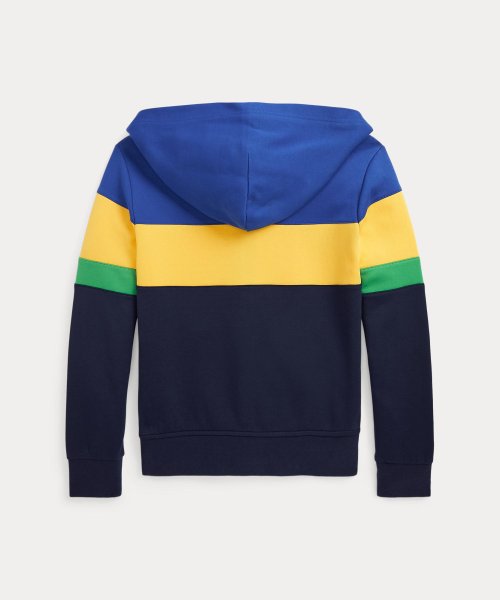 (ボーイズ 8才～20才)ストライプド ダブルニット フルジップ フーディ Cotton TM