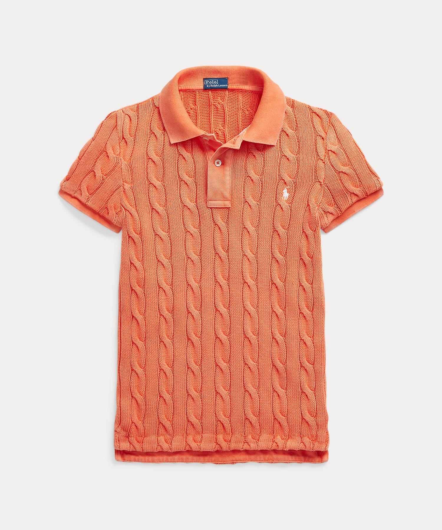 ケーブルニット ポロシャツ クラシック