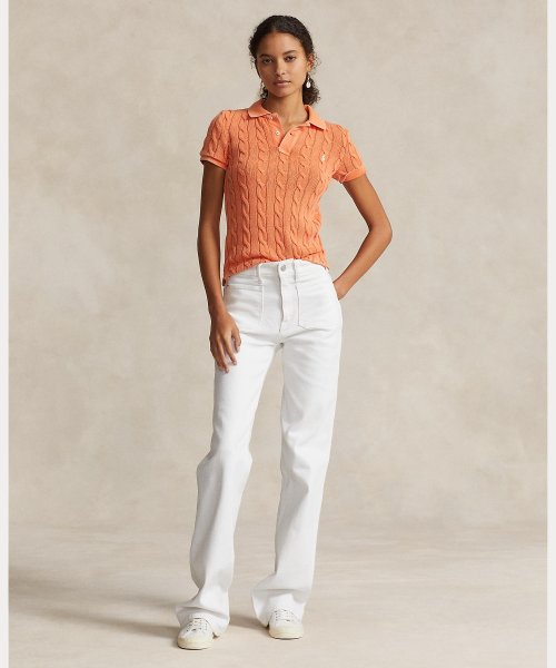 ケーブルニット ポロシャツ Ralph Cotton TM