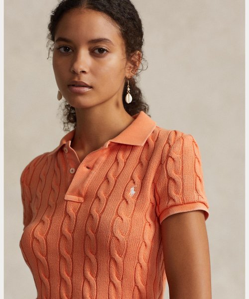 ケーブルニット ポロシャツ Ralph Cotton TM