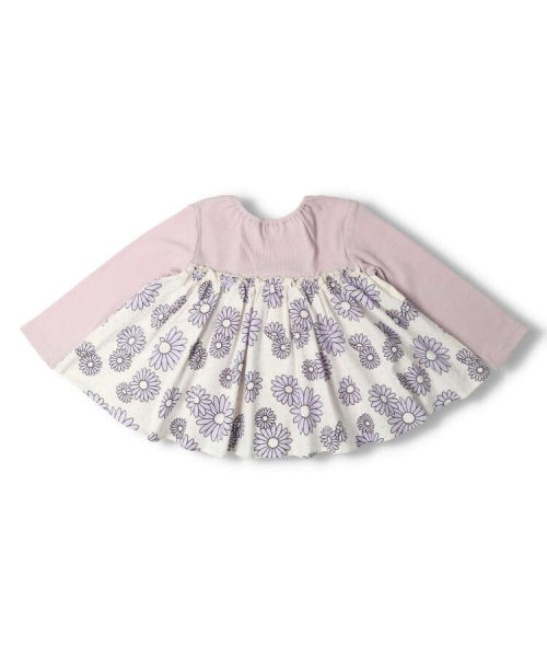 Kids Zoo(キッズズー)/【子供服】 kid´s zoo (キッズズー) 花柄キャミ風ドッキング長袖Ｔシャツ 80cm～130cm W22801/img02