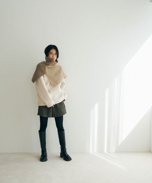 marjour(マージュール)/SWITCHING KNIT CAPE/img08