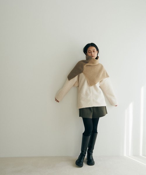 marjour(マージュール)/SWITCHING KNIT CAPE/img09