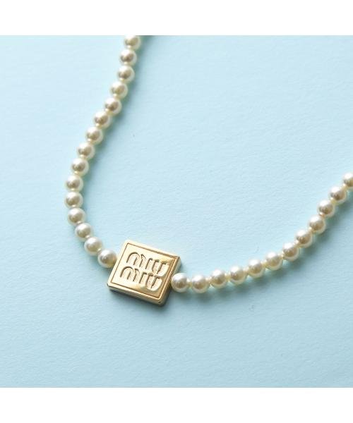 MIUMIU ネックレス 5IC066 2F89 ロゴ パール MIUMIU ネックレス 5IC066 2F89 ロゴ