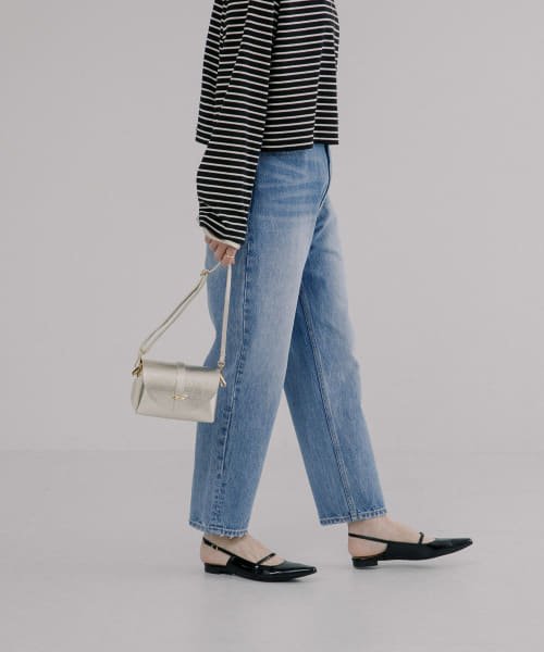 ワイドテーパードデニムパンツ 