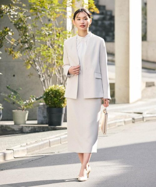 デイリーファンクション ラペルレスジャケット(セットアップ可） デイリーファンクション 羽織としてさらっとラフに着回しやすいデザイン