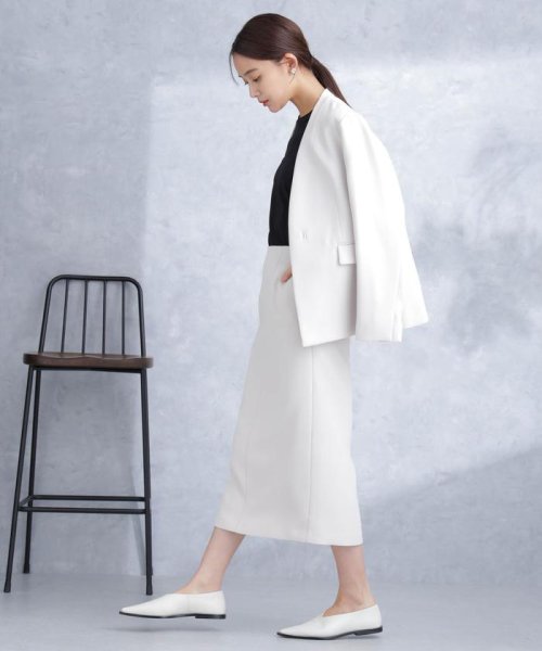 デイリーファンクション ラペルレスジャケット(セットアップ可） デイリーファンクション 羽織としてさらっとラフに着回しやすいデザイン