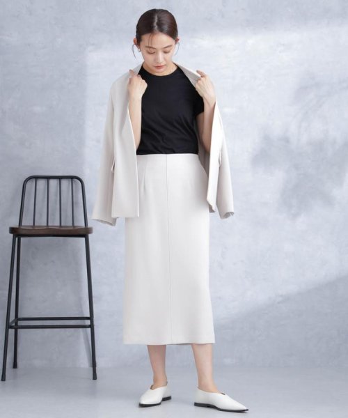 デイリーファンクション ラペルレスジャケット(セットアップ可） デイリーファンクション 羽織としてさらっとラフに着回しやすいデザイン