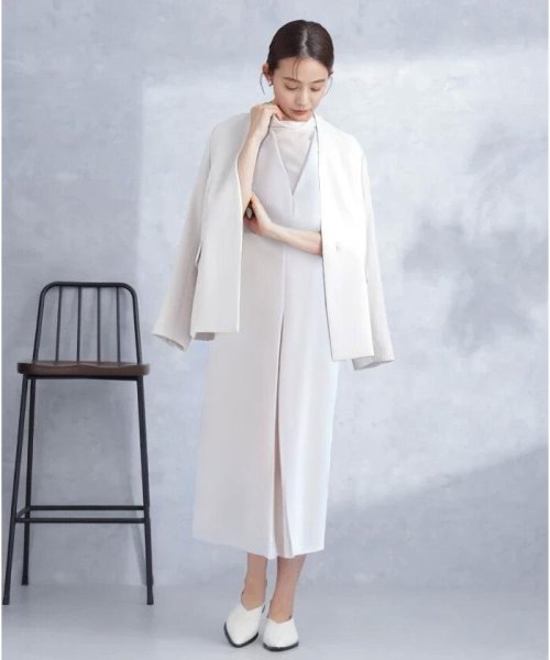 デイリーファンクション ラペルレスジャケット(セットアップ可） デイリーファンクション 羽織としてさらっとラフに着回しやすいデザイン