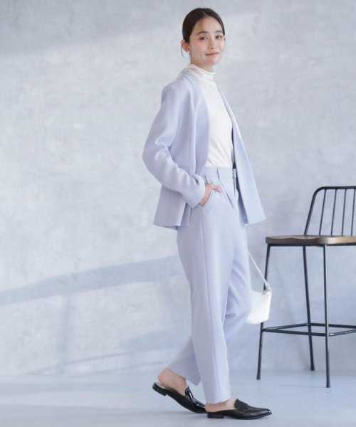 デイリーファンクション ラペルレスジャケット(セットアップ可） デイリーファンクション 羽織としてさらっとラフに着回しやすいデザイン