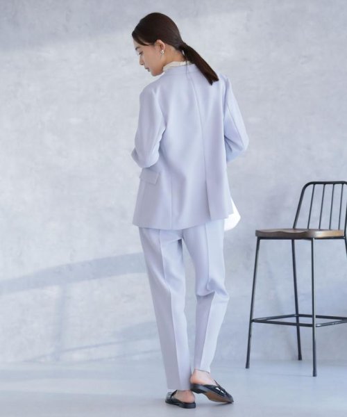 デイリーファンクション ラペルレスジャケット(セットアップ可） デイリーファンクション 羽織としてさらっとラフに着回しやすいデザイン