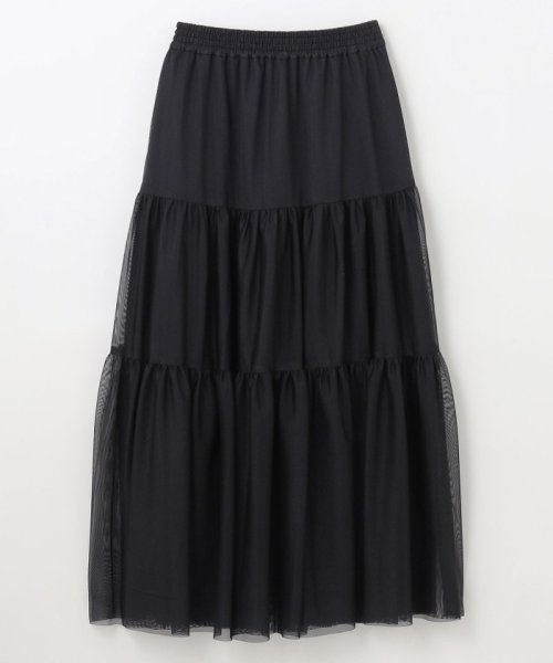 チュールティアードスカート 