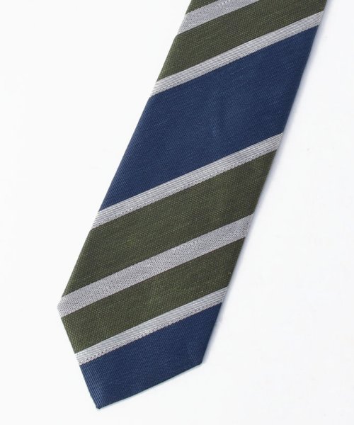 ブルー×グリーンワイドレジメンタルネクタイ 