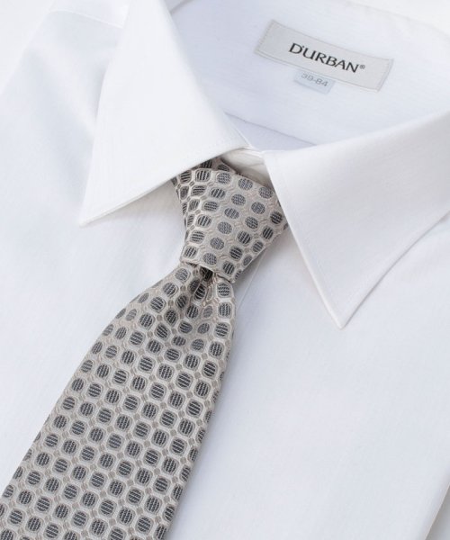 シャンパンゴールド＆サークルパターンネクタイ 