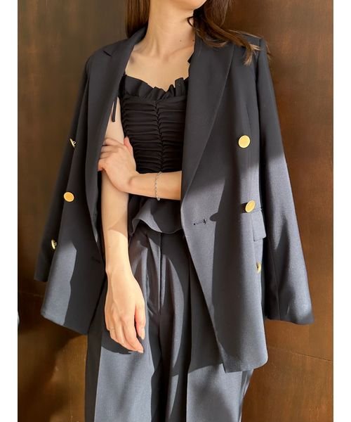 Sustainableギャザーデザインビスチェ 予めご了承ください