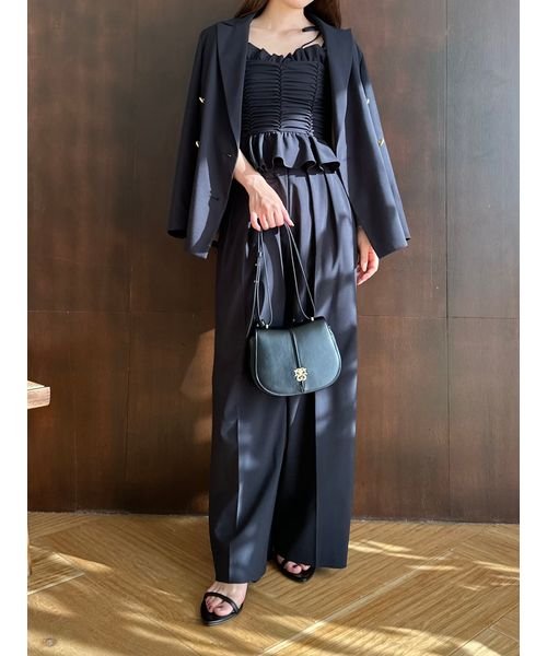 Sustainableギャザーデザインビスチェ 予めご了承ください