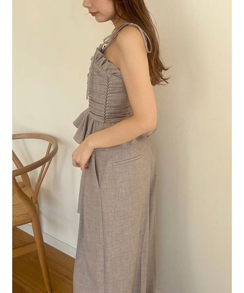 Sustainableギャザーデザインビスチェ 予めご了承ください