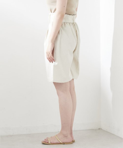 OLIVE des OLIVE(オリーブデオリーブ)/【natural couture】ベルト付き綿麻ショートパンツ/img11