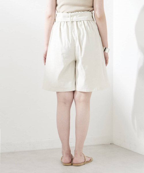 OLIVE des OLIVE(オリーブデオリーブ)/【natural couture】ベルト付き綿麻ショートパンツ/img12