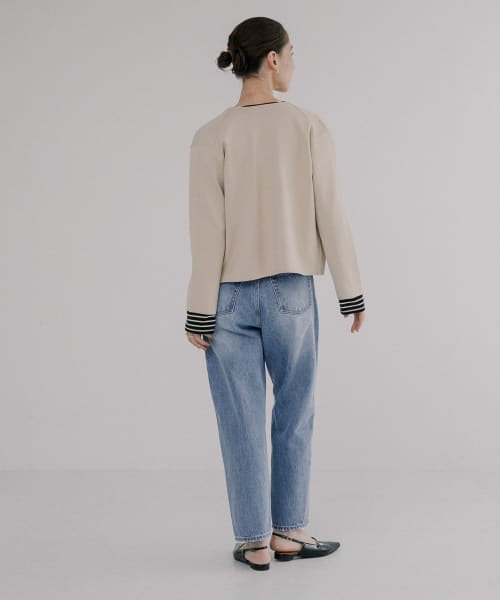 ワイドテーパードデニムパンツ 