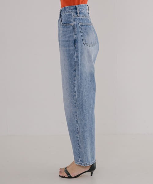 ワイドテーパードデニムパンツ 