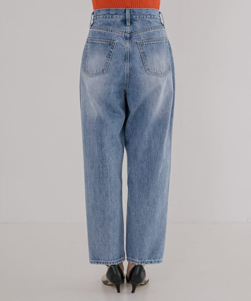 ワイドテーパードデニムパンツ 