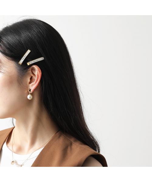 miumiu ギンガムチェック ウール くらべ ヘアクリップ miumiu ギンガムチェック ウール くらべ ヘアクリップ