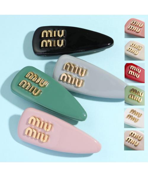 【新品】ミュウミュウ miumiu ヘアクリップ ヘアピン パテントレザー 白 新品】ミュウミュウ miumiu ヘアクリップ ヘアピン パテント