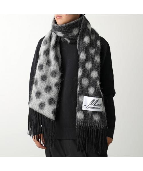 新品マルニ ブラックドット モヘヤマフラー　MARNI 新品マルニ ブラックドット モヘヤマフラーMARNI