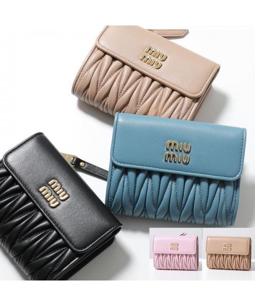 MIUMIU 二つ折り財布 MATELASSE マテラッセ 5ML002 2FPP MIUMIU 二つ折り財布 MATELASSE マテラッセ 5ML002