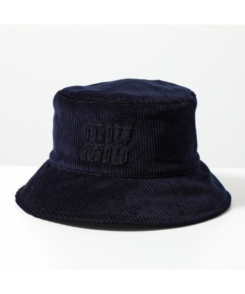 MIUMIU バケットハット 5HC196 2F81 ベルベット バケットハット 5HC196 2F81